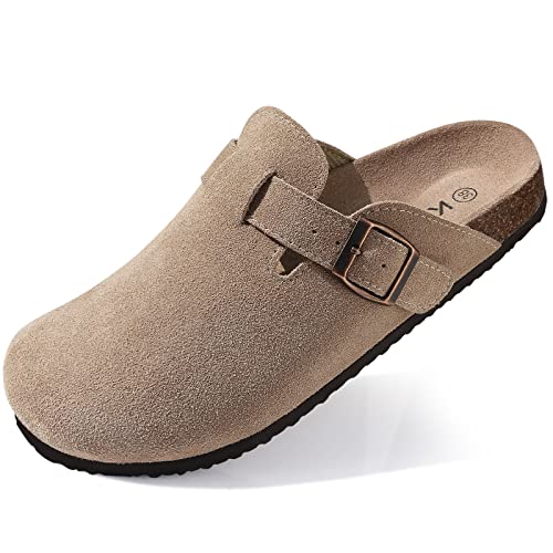 ◆KOMOREBI MUSEUM◆ Unisex Handmade Suede Clog Sandals Stone Designer fashion, Seoul-fully created | W Concept