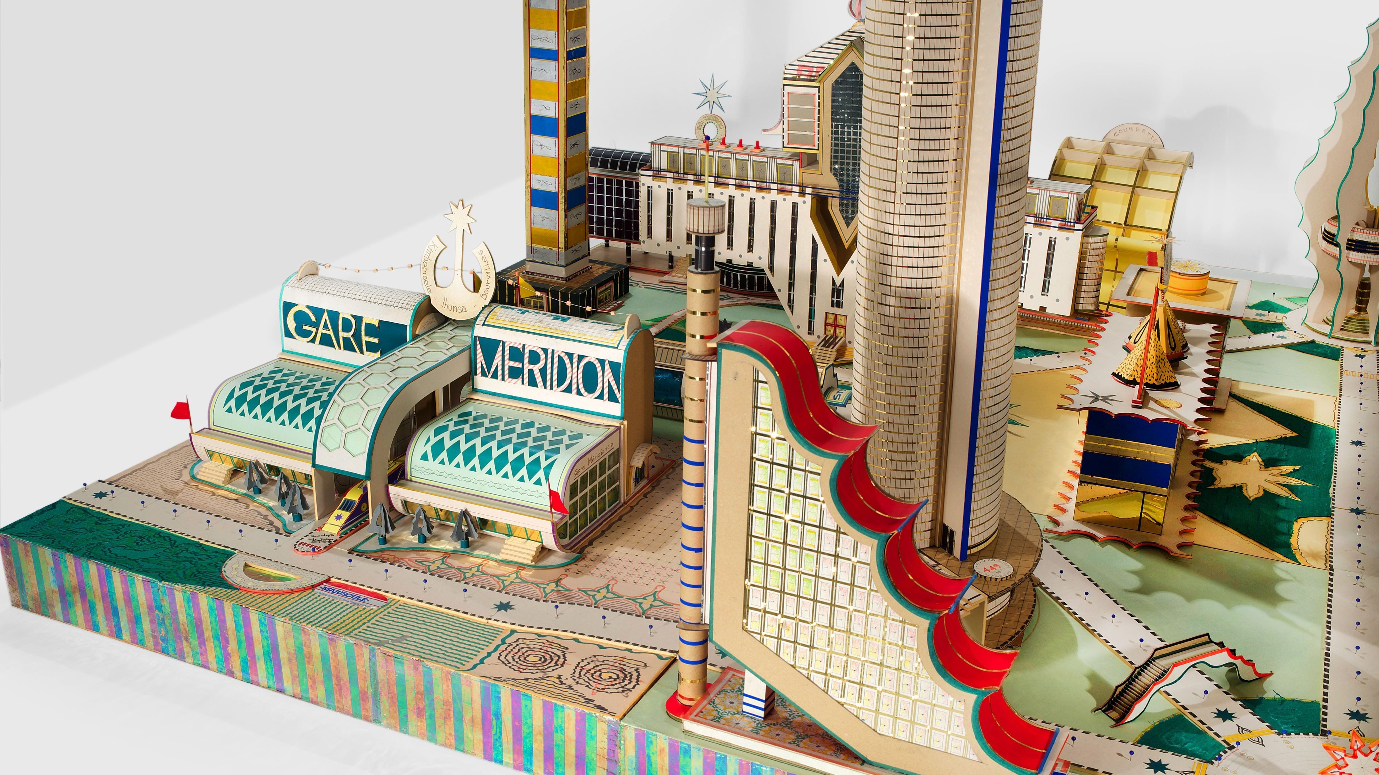 A Congolese artist's fantastical cityscapes blend Wakanda
