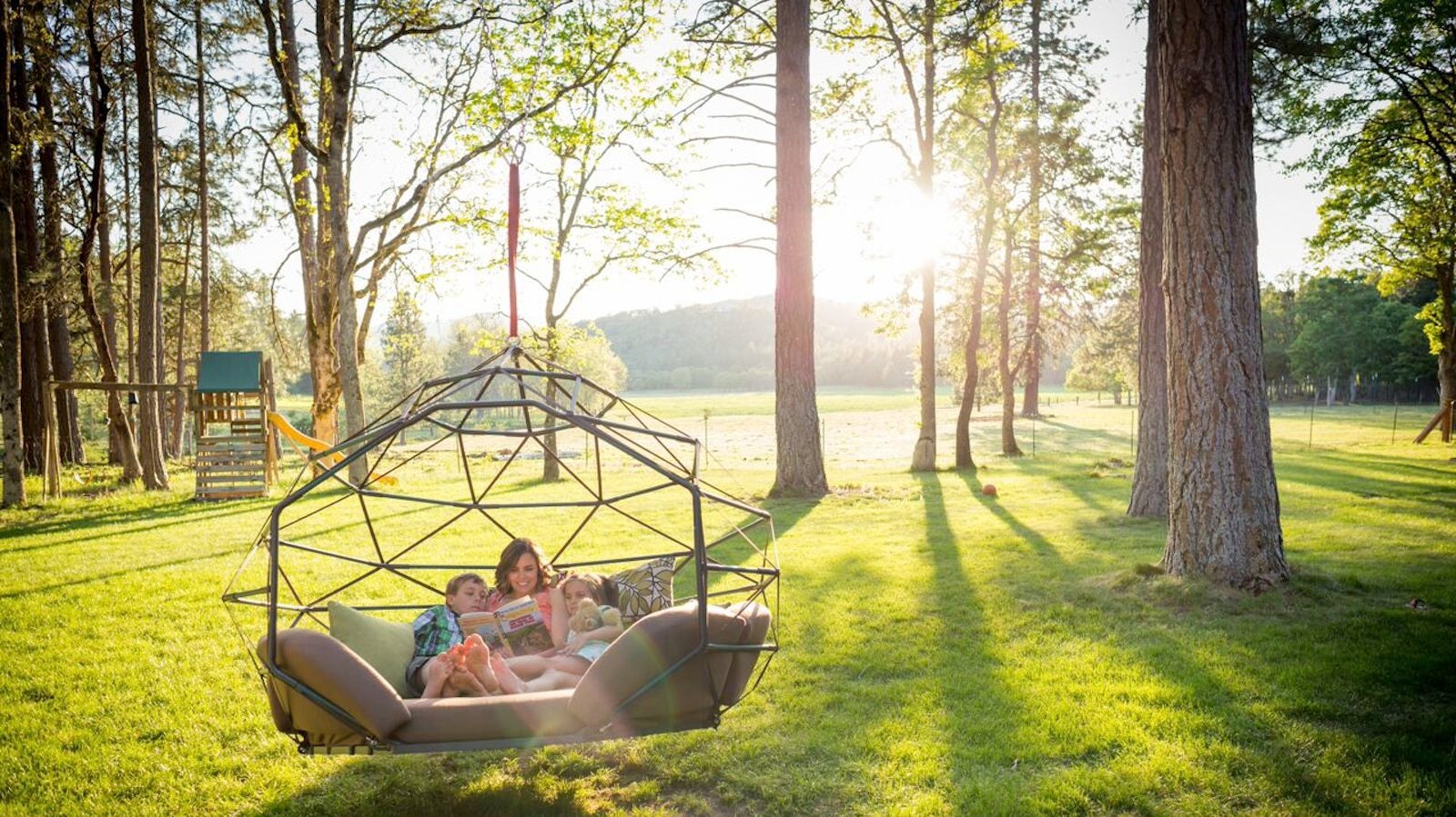 This part-hammock, part-bed geodesic dome will elevate your summer