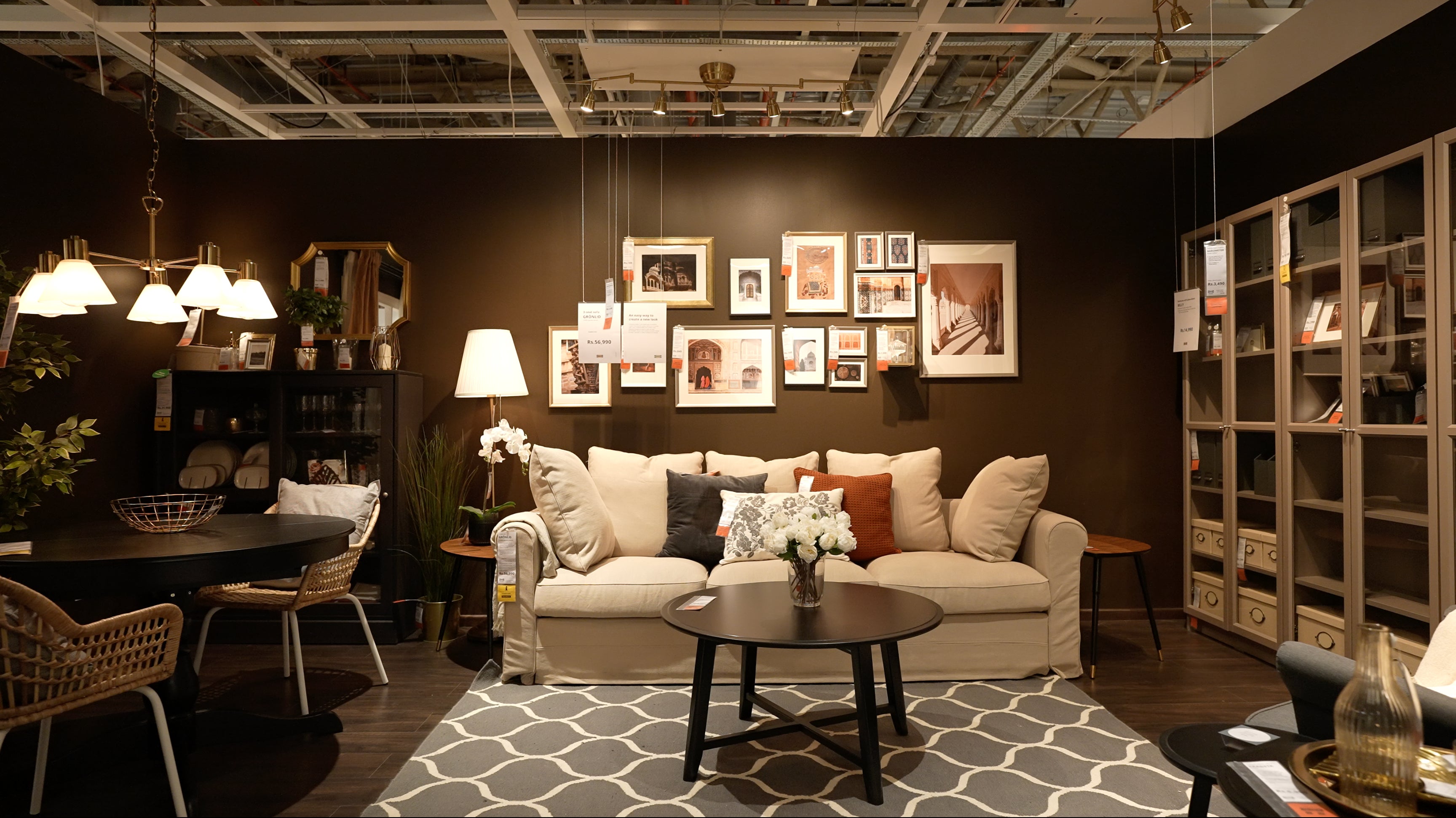 IKEA 棚 India IKEA イケア 本棚 ブラックブラウン 黒 茶 62x165cm b20178592